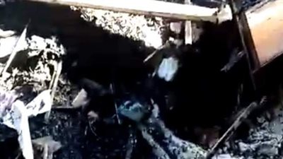 آثار احتراق محتويات منزل بالكامل في الدقهلية | فيديو وصور