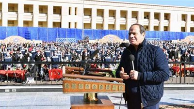 من أكاديمية الشرطة.. الرئيس السيسي: مهمة الشرطة مقدسة لحفظ الأمن والاستقرار.. بذلت جهودا كبيرة خلال السنوات الماضية.. وجودكم له معنى كبير