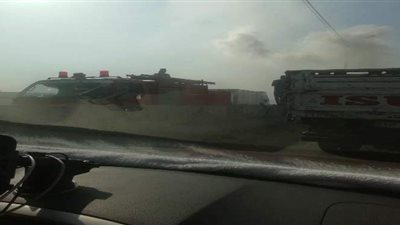 السيطرة على حريق سيارة بـ طريق مسطرد بالقليوبية