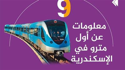 9 معلومات عن أول مترو في الإسكندرية | إنفوجراف