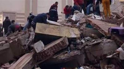 ارتفاع ضحايا انهيار عقار المحلة لـ 6 أشخاص و2 مصابين