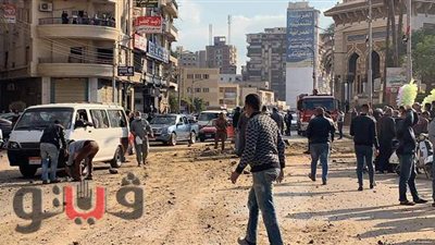 تفاصيل إصابة شخص في انفجار خط غاز في المنصورة | صور