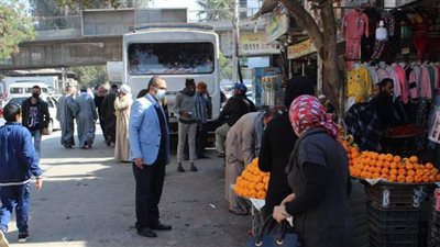 حملات مكبرة لإزالة ورفع الإشغالات بمنطقة الحبشي بالمنيا