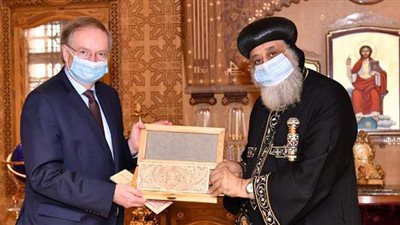البابا تواضروس يستقبل سفير الاتحاد الأوروبي