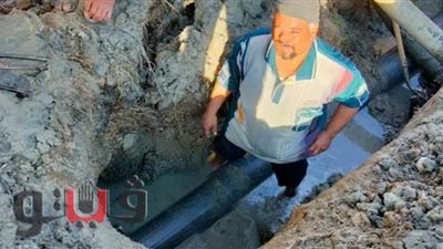 مياه القناة: تعامل فوري مع بلاغات عن كسور مفاجئة بمواسير المياه |صور