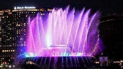 التشغيل التجريبي لنافورة النيل بعد توقفها 40 عاما | صور