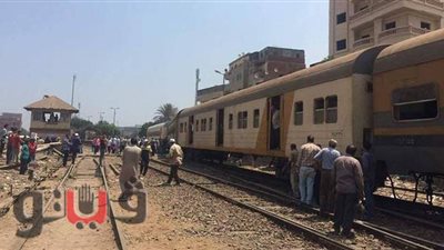 مصرع شاب صدمه قطار أثناء عبوره مزلقان 