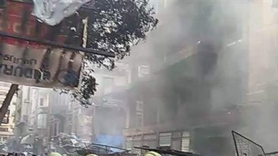 حريق أكثر من 20 محلا وكشكا فى سوق التوفيقية | صور