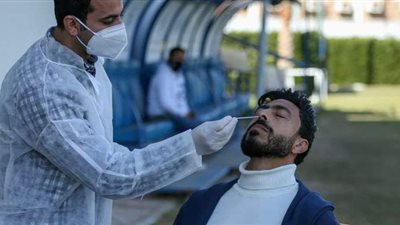 مسحة كورونا للاعبي سيراميكا قبل مواجهة أسوان | صور
