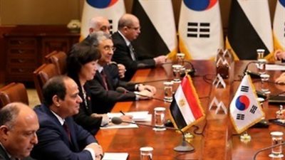 السيسي وبارك جون يشهدان توقيع اتفاقيات تعاون في التعليم والعدل والنقل