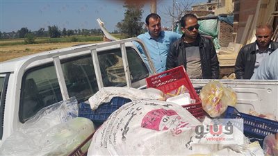 بالصور.. ضبط 220 كيلو دواجن غير صالحة للاستخدام في كفر الشيخ