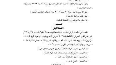 تخصيص 442 م لإقامة عمارة سكنية ضمن مشروع الإسكان القومي بالمنوفية