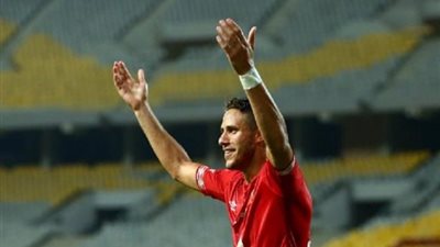 رمضان صبحي يحرز الهدف الأول للأهلي في مرمى الإنتاج الحربي