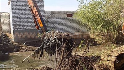 بالصور.. رئاسة أبنوب تشن حملات لتطهير الترع والمصارف