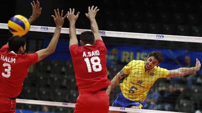 منتخب مصر للطائرة يخسر الشوط الأول أمام البرازيل في كأس العالم