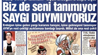 صحيفة تركية تهين «أردوغان» وتصف «أوغلو» بـ «صبي السلطان»