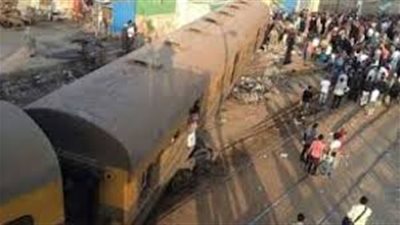 خروج قطار «الصعيد - بورسعيد» من على القضبان