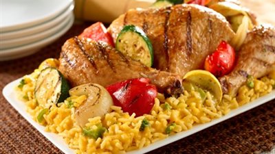 طريقة عمل أرز بالدجاج و الخضراوات