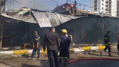 حريق يلتهم مقهى وسوبر ماركت ومكتبة في سوهاج