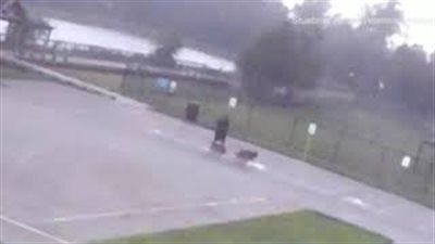 لقطات مرعبة للحظة نجاة رجل ضربته صاعقة قوية (فيديو)