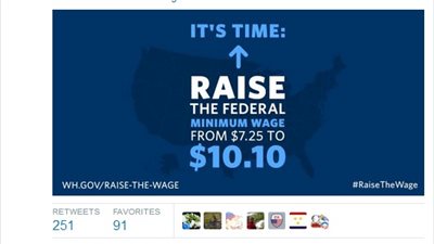 رفع الحد الأدنى للأجور إلى 10 دولارات في الساعة