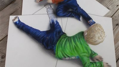 بالصور.. رسومات ثلاثية الأبعاد باستخدام القلم الرصاص