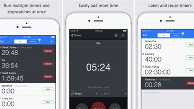 لقطة من تطبيق Apple Alarms تشير إلى تطبيق 