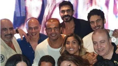 دينا الشربيني تحتفل بعيد ميلاد عمرو دياب (صور)