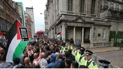 مسيرة بلندن تندد بالعدوان الإسرائيلى على غزة