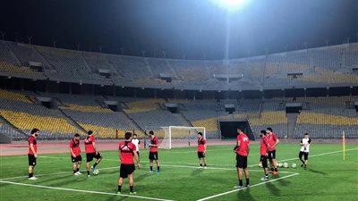 المنتخب الوطني يؤدي مرانه الأول بملعب برج العرب (صور)