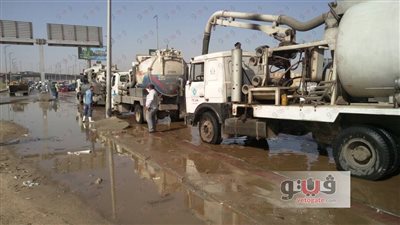 انقطاع المياه بالتجمعين الخامس والثالث بسبب كسر خطين رئيسيين
