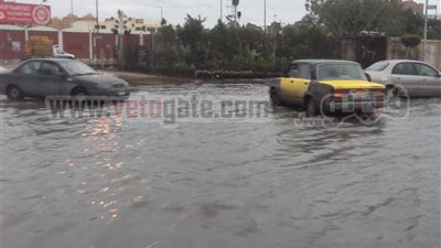 توقف المرور بغرب الإسكندرية بسبب الصرف الصحى