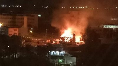 فريق أمني يستمع لأقوال الشهود في حريق كنيسة حلوان.. ولا خسائر بشرية ( صور)