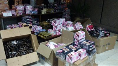 ضبط 2700 جهاز مستحضرات تجميل مجهولة المصدر بشبرا الخيمة