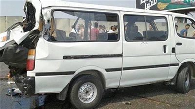 إصابة 7 أشخاص من بينهم 5 طلاب في انقلاب ميكروباص بحلوان