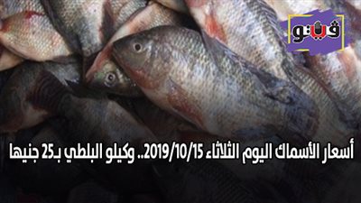 أسعار الأسماك اليوم الثلاثاء 2019/10/15.. وكيلو البلطي بـ25 جنيها