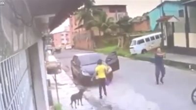 نهاية صادمة للص منحوس سرق هاتف امرأة بوضح النهار (فيديو)