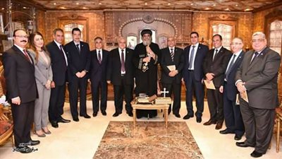 البابا تواضروس يستقبل أعضاء «الوطنية للانتخابات»
