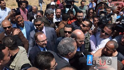 بالصور.. بدء موسم حصاد القمح ببني سويف بحضور وزيري الزراعة والتموين