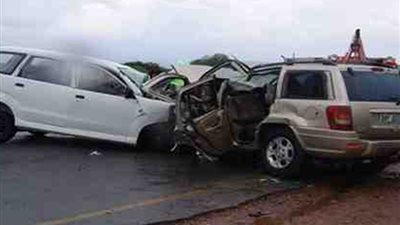 إصابة 13 شخصا في تصادم سيارتين بطريق «بورسعيد-الإسماعيلية»