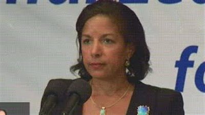 بالفيديو..محتج يدين إسرائيل خلال مؤتمر لـ« سوزان رايس»