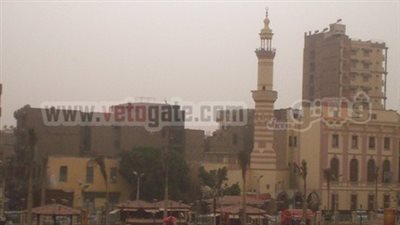 شلل فى الحركة المرورية ببنى سويف بسبب العاصفة الترابية