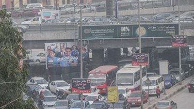 الحالة المرورية.. زحام بنفق الميرغني بسبب تعطل أتوبيس بكوبري الطيران