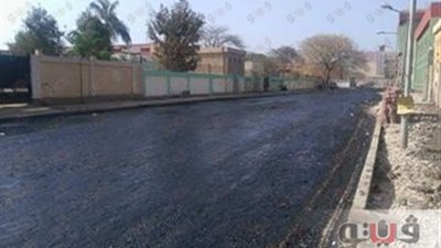 بالصور.. رصف وتشجير محيط معهد القلب الجديد بإمبابة