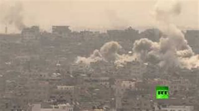 بالفيديو.. لحظة قصف إسرائيل أحد المنازل بـ «غزة»