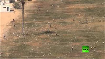 بالفيديو.. الطيران الإسرائيلي يلقي «منشورات» لإخلاء المنازل بـ«غزة»