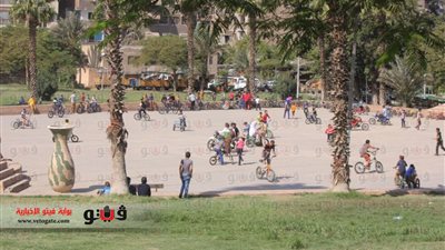بالفيديو والصور .. إقبال كبير على حديقة الفسطاط.. وانتشار كثيف لرجال الأمن