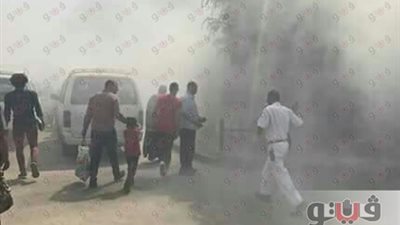 بالصور.. الباعة الجائلون يشعلون النار بمحيط مترو كلية الزراعة