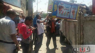 بالصور.. حملة لإزالة الإشغالات بحي الهرم في الجيزة