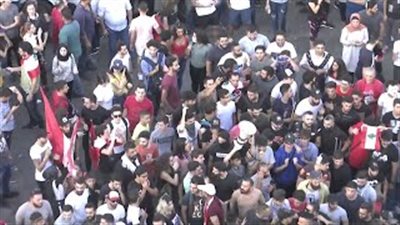 اشتباك بالأيادي بين متظاهرين وسط بيروت (فيديو)